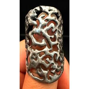 Vintage Artisan Sterling Silver Statement Ring